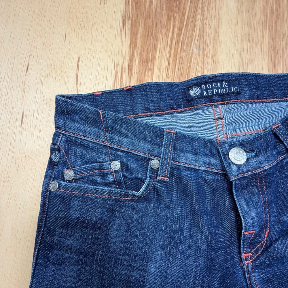 Rock & Republic Jagger Jeans Size 27 Bootcut Dark Wash NWT - Picture 11 of 13